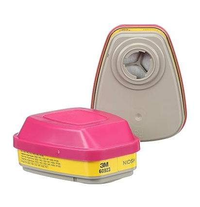 Applicators Kit: 3M P100 Respirator Cartridge/Filter 60923, 1 Pair, NIOSH Approved (Amazon)