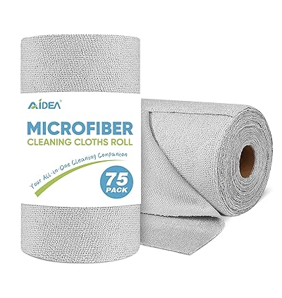 Applicators Kit: Microfiber Cleaning Cloth Roll, Grey 75PK (Amazon)