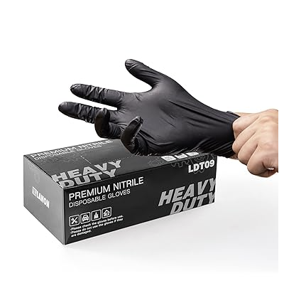 Applicator Kit: 6-mil Black Nitrile Disposable Gloves (Amazon)